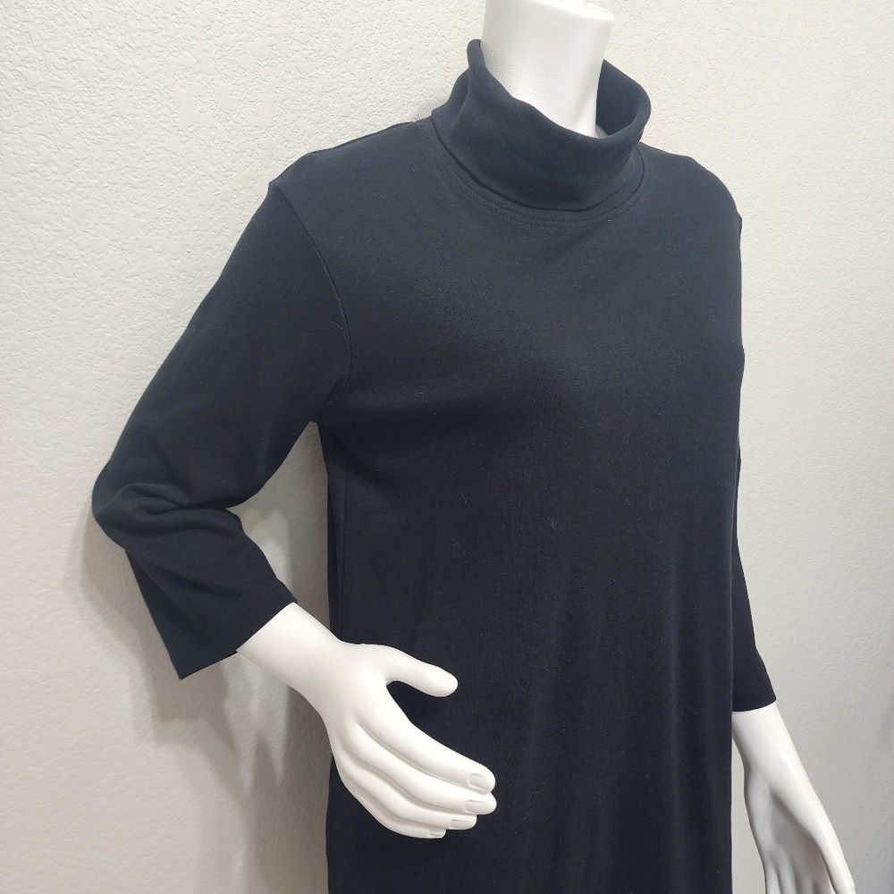 Piaza Italia Black Turtleneck Dress Size L - Picture 8 of 13